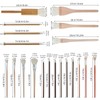 20Pcs Pottery Brushes for Glazing, Ceramic Brush Set with Storage