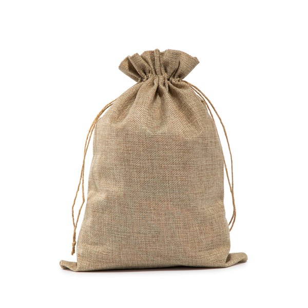 Burlap Bags with Drawstring, 12 x 16 inches (Lot of 10) Burlap Favor Sacks for Wrapping Helloween Gifts, Birthday, Wedding, Party or Household Use(Original)