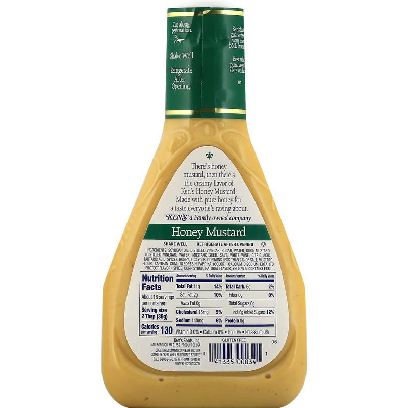 Ken's Steak House Honey Mustard Dressing (16 Fl Oz, Pack