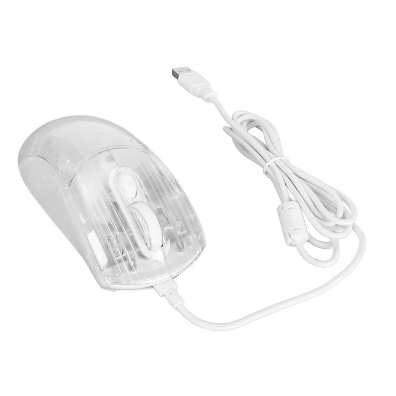 Gaming Mouse Transparent Wired Mechanical Mouse 6 DPI Adjustable RGB