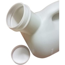 WOOLUCK® Urine Bottle for Men, 3000 ml, Pee Bottle for Men with Lid, Urine Bottle for Travel, Hospital, Outdoor, Car, Camping, White