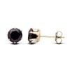 9ct Yellow Gold 0.50ct Black Diamond Solitaire Stud Earrings