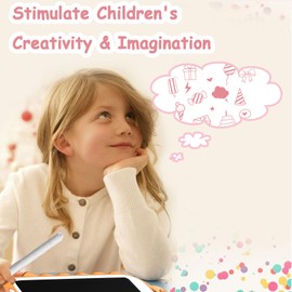 LCD Writing Tablet for Kids, Toddler Doodle Board Drawing Pad for Girls Boys 3-10 Years Old 10 Inch Education Gaming Reusable Tablet Toys Birthday Gift Drawing Board for Toddlers,Orange