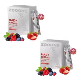 ZOOONE NR1000 NAD+ Drink Mix - Berry Flavor, Energy & Skin Support, 30 Pack