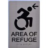 BUILDINGSIGNS.COM NYC Accessible EXIT Sign -(Aluminium, Brush Silver,Size 6x9) The...REF24-10