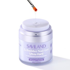 SAVILAND Pro Builder Nail Gel Kit Ultra Hard: Air Cushion Design Clear Hard Gel for Nails Castor Oil VE Gel Builder for Nails with Nail Forms Nail Brush for Nail Strengthening Nail Extension Nail Art