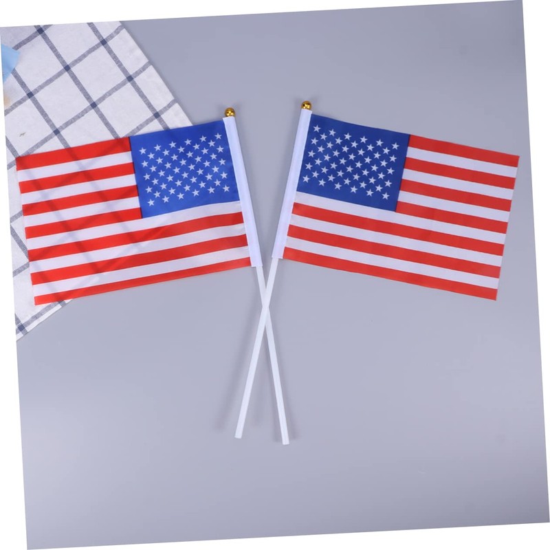 Operitacx USA Flags on Stick 50 Pack of Mini American