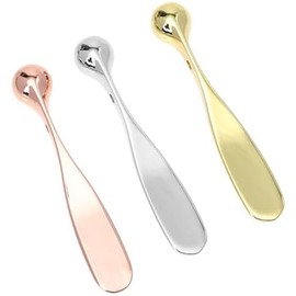 Aplicador de Crema para Ojos en Barra 3 Piezas de Aleación de Zinc Color Plata, para Aplicar Crema Facial y Maquillaje, Llega a Ranuras y Grietas, Superficie Lisa
