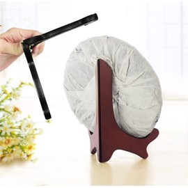 DUOLEIMI Frame Stand Dish Stand, Wooden Display Stand, Picture Frame, Award, Photo Stand, Black, Red, Interior Use, Height 8.2 inches (20.8 cm) (Red)