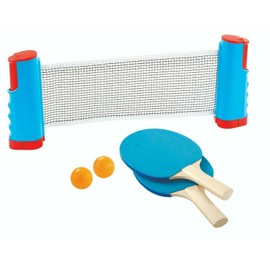 Portable Ping Pong Paddle & Retractable Net Table Tennis Set - Ping Pong Racquet Rack Paddle Balls Set