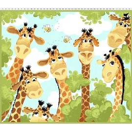 Zoe The Giraffe By Bleasby For The World Of Susybee, Children Quilts, Playmat Panel, 100% Cotton Fabric, Panel Size: 36”x44” Inches