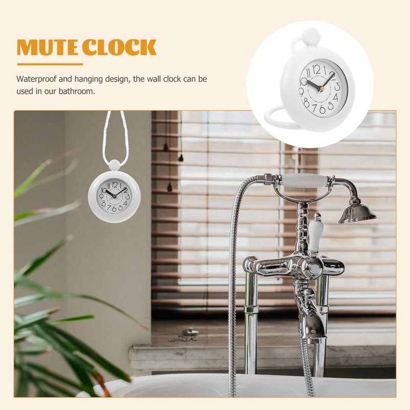 BESPORTBLE Bathroom Clock Shower Clock: Waterproof Shower Clock Hanging Clock
