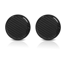 2PCS Car Cup Holder Coaster, 2.85 Inch Carbon Fiber Cup Holder Insert Coaster Pad, Non-Slip Embedded Cup Mat, Universal Car Interior Accessories for Most Vehicles (Black)