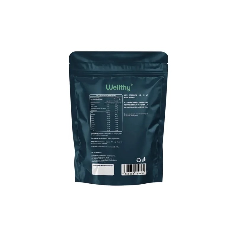 Magnesio Marino Natural Simag 120 Capsulas Wellthy Sabor 120 Caps