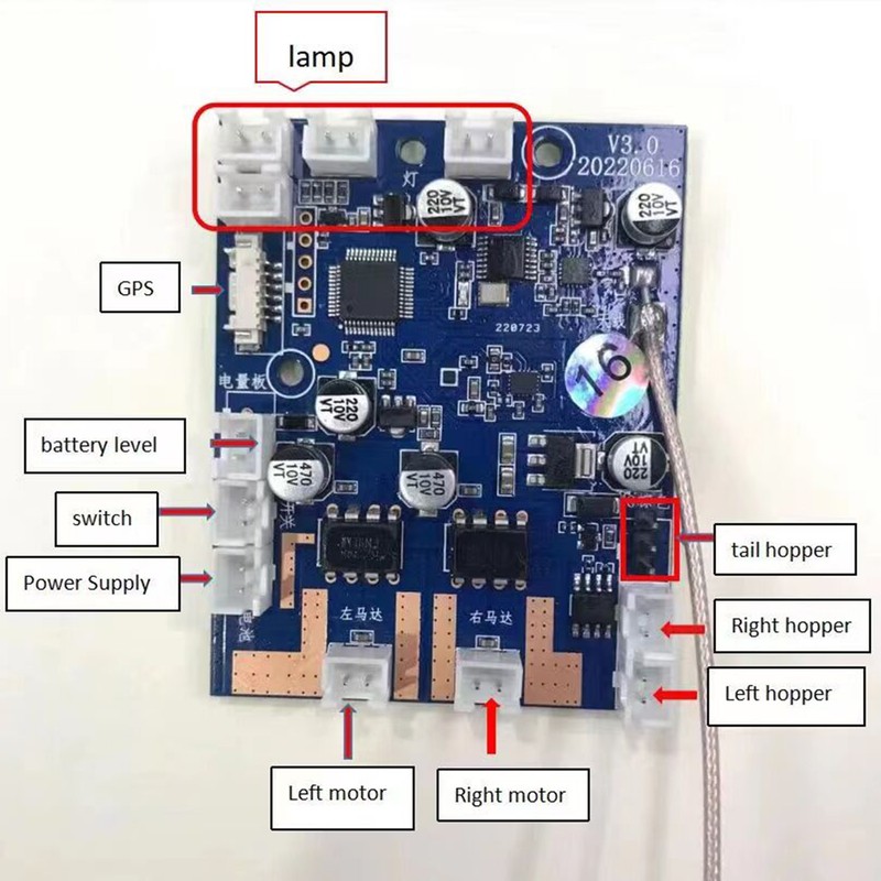 Main Board for 16 Point GPS RC Remote Control Fishing