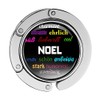 Taschenhalter Positive Eigenschaften Personalisiert mit Namen Noel printplanet Chrom