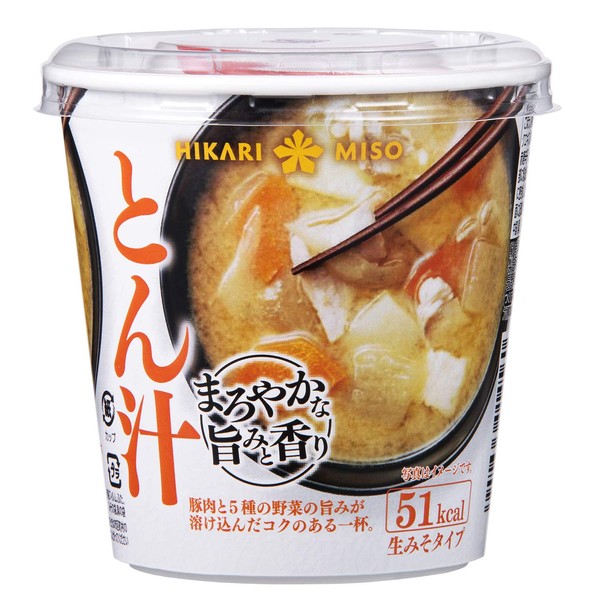 Hikari Miso Cup Miso Soup, Mellow Flavor and Scent, Tonsoup,