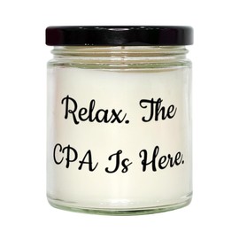 Cute CPA Gifts, Relax. The CPA is Here, Useful Birthday Scent Candle Gifts for Friends from Team Leader, CPA Scented Candles, CPA Love Candles, CPA Candles as Gifts, Candles for CPAS, Gifts for CPAS