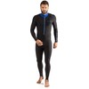 Cressi Skin Full Body Rash Guards, Black/Blue, XL