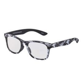 Grey Camouflage Childrens Classic Clear Lens Glasses Fames Fake Glasses Frames with Lenses for Fancy Dress World Book Day Boys Girls Nerd Glasses Geek Hipsters Style Kids Dress Up Costume Glasses