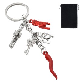 Red Pepper Pendant Keychain for Women Men Alloy Keyring Any Occasion Steel Gift Idea