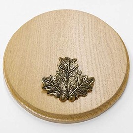 GTK Offer Wedge Sign Round Light AF 15 cm with Oak Leaves Cover Sheet Small Wedge Board Weapon Board Trophy Shield
