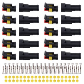 IMAGINE 10 Set 1.5mm Superseal 2 Pin Connector Waterproof Plug Connector for Car Truck Scooter Motorcycle