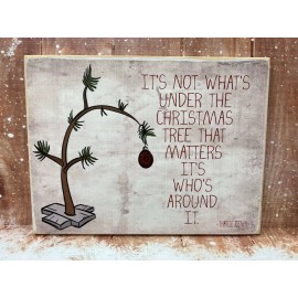 Shabby Shore Signs CHARLIE BROWN CHRISTMAS -  Farmhouse Style Wood Sign Rustic Home Decor Sign