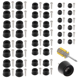 Wkmamo 130 Pcs Rubber Cutting Board Feet for Small Kitchen Appliances Furniture Feet Rubber Buffer Cutting Board Feet with Stainless Steel Screws