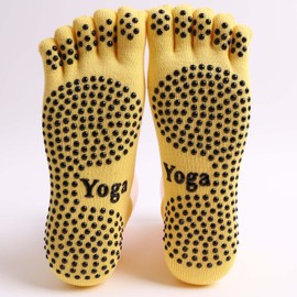 Ouiifan Yoga Socks, Five Finger Anti-Slip Socks, Yoga Socks, Pilates Socks, Finger Included, Cold Protection, Antibacterial, Deodorizing Socks, Four Seasons Socks, Women's Socks, Universal Size,