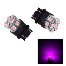 PA LED 2PCS 13SMD 3157 Pink Auto LED Bulb 12V for Turn Signal, Side Marker, Stop, Back, Tail Light (3056 3156 3156A 3057 4057 3157 4157 T25 Available)
