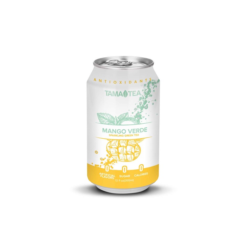 Tama Tea Sparkling Green Tea, MANGO VERDE, Made with Real
