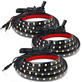 3Pcs 60 Inch Truck Bed Lights, Avenemark Waterproof 12V LED Light Strip with 270 White LEDs, Truck Accessories Strip Lights Kit with On/Off Switch Wiring Extension Cable for Pickup Cargo Boat