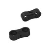 X AUTOHAUX 4 Pcs AN6 13mm Black Aluminium Alloy Fuel