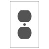 Mulberry 97101 Single Gang Stainless Steel Duplex Receptacle Plate