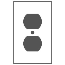 Mulberry 97101 Single Gang Stainless Steel Duplex Receptacle Plate