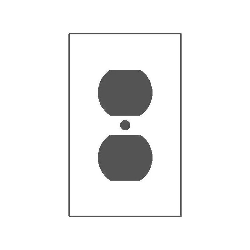 Mulberry 97101 Single Gang Stainless Steel Duplex Receptacle Plate
