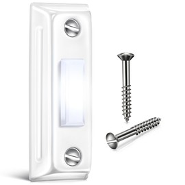 Dreyoo Metal Doorbell Push Button, Heavy Duty Metal Door Bell Wired Button LED Lighted Wall Mounted Door Bell Push Buttons for Home Universal Garage Opener Switch Property in Copyright(White)