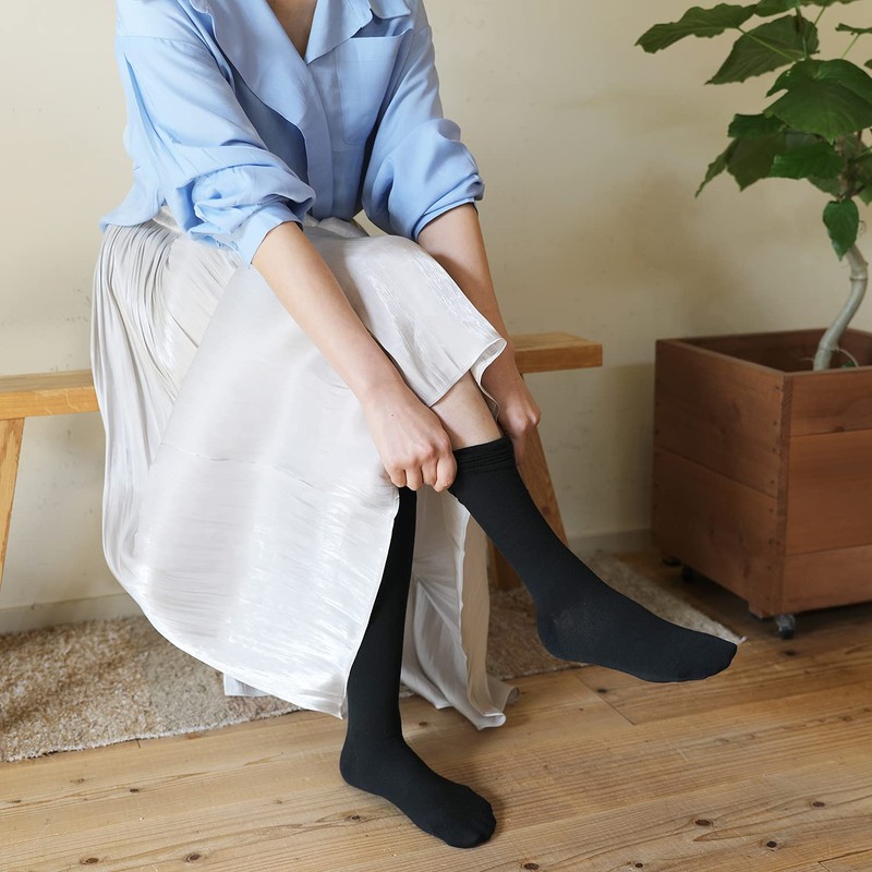 Okamoto 632-990 Women's Socks Supplement, Stimulating Circulation, beige