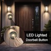 Metal Doorbell Push Button, Bronze Wired Lighted Up LED Doorbell