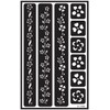 Armour Etch Over N Over Stencil, Floral Borders