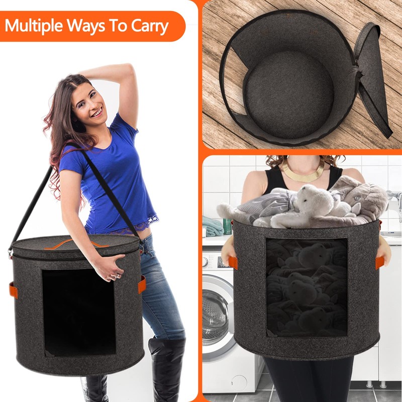 kushon Oversized Hat Storage Box for Women & Men，19" D