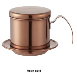 Unbranded Vietnamese Coffee Phin, Espresso Maker Coffee Filter, Stainless Steel -Rose Gold