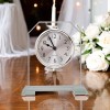 Clock Clear Glass Clock, 6 1/2" Clipped Corn, Wedding Bridal
