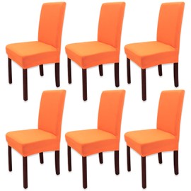 Leeyunbee Set of 6 Dining Room Chair Covers, Removable, Washable, Elastic, Modern Protector Chair Cover, Stretchy Chair Covers for Wedding, Parties, Banquet, Home, Dining Room, Hotel, Restaurant Decor