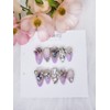 [Premium Nail] Butterfly Nail Violet Gradient Handmade Nail Tip -