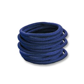12 x Elastic Hair Bands/Bobbles by Lizzy® (Navy (Thick))