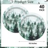 Jajajuegos 40-Piece 9-Inch Green Misty Forest Disposable Paper Plates Set