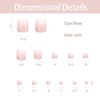 24 PCS Stick on Toenails, False Toe Nails with Glue,
