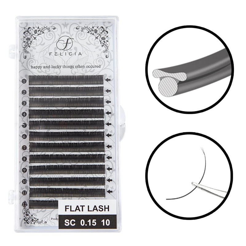 FELICIA Flat Lash Matte Eyelash Extensions Ultra Soft Single Matsueku